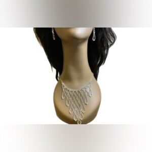 Rhinestone Statement Bridal Necklace Set